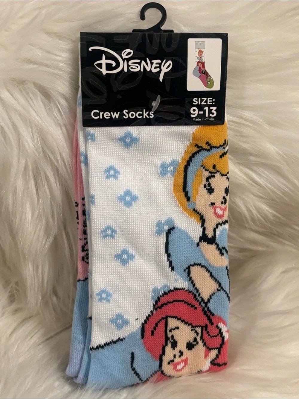 Disney Princess Ariel And Cinderella Crew Cut Socks